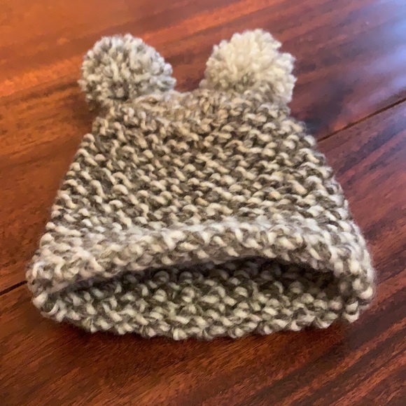 Loom Knit Bear Ear Baby Hat - Picture 4 of 4